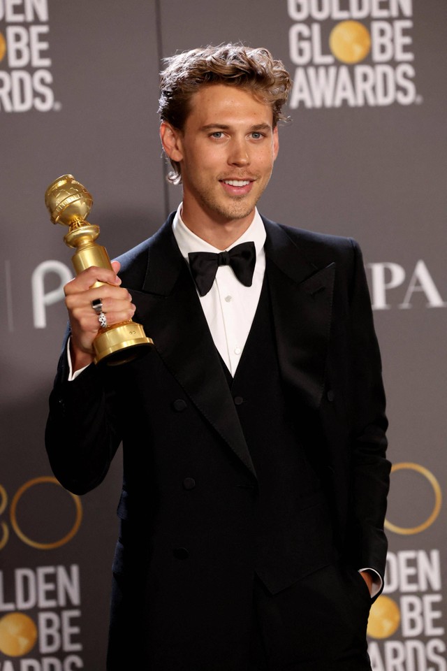 Austin Butler mendapat Penghargaan Golden Globe Tahunan ke-80 di The Beverly Hilton, Beverly Hills, California.
 Foto: Mario Anzuoni/REUTERS