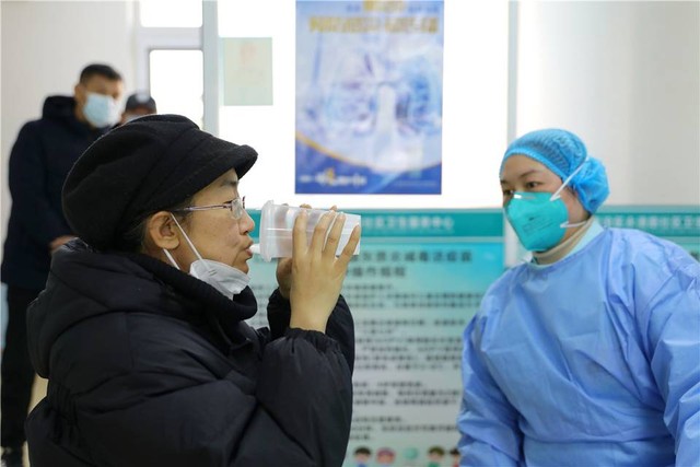 Vaksin Corona hirup mulai diberlakukan  di Tiongkok. Sumber foto : Zhang Ying