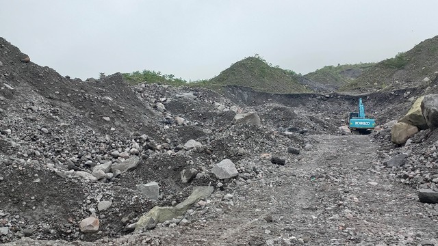Lokasi tambang ilegal di Lereng Gunung Merapi Kabupaten Magelang, Jawa Tengah. Foto: kumparan