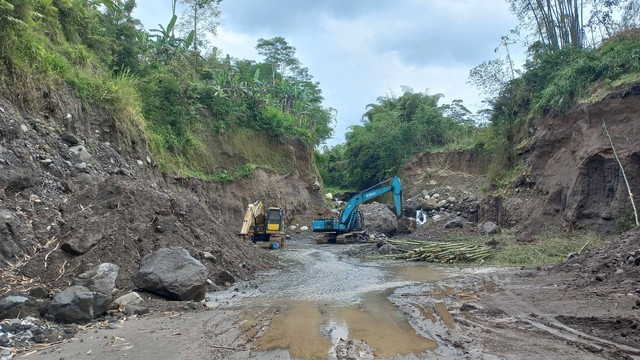 Lokasi tambang ilegal di Lereng Gunung Merapi, Kabupaten Magelang, Jawa Tengah. Foto: Intan Khansa/kumparan