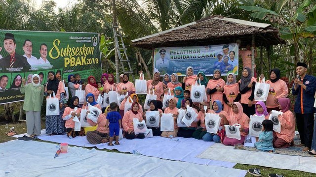 Relawan Mak Ganjar menggelar pelatihan budidaya cabai di Desa Kubu Padi, Kecamatan Kauala Mandor, Kubu Raya, Kalbar. Foto: Dok. Istimewa