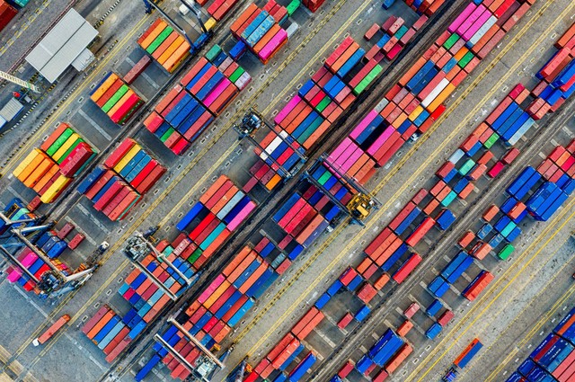 https://www.pexels.com/photo/aerial-photography-of-container-van-lot-3063470/