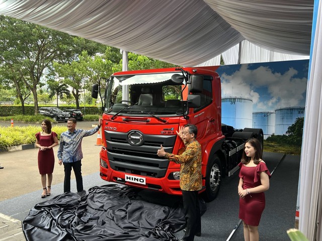 PT Hino Motors Sales Indonesia (HMSI) luncurkan truk baru Hino 500 Series (18/1). Foto: Sena Pratama/kumparan