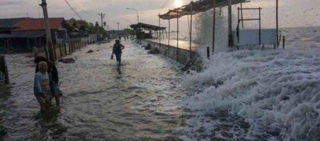 Ilustrasi Banjir Rob di pesisir pantai. Foto istimewa