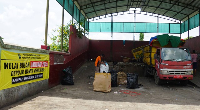 Salah satu depo sampah di Kota Yogyakarta yang hanya terima sampah organik dan resifu. Foto: istimewa