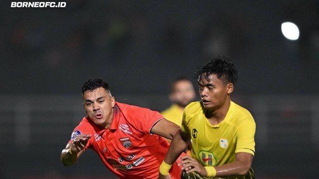 Borneo FC vs Barito Putera dalam laga pekan ke-19 Liga 1 2022/23 di Stadion Segiri, Samarinda, pada 21 Januari 2023. Foto: Twitter/@BorneoSMR