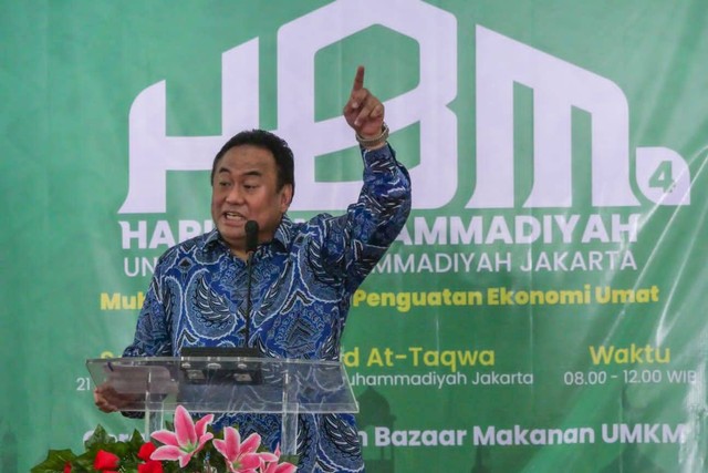 Wakil Ketua DPR Rachmat Gobel di Universitas Muhammadiyah Jakarta. Foto: Dok. Istimewa