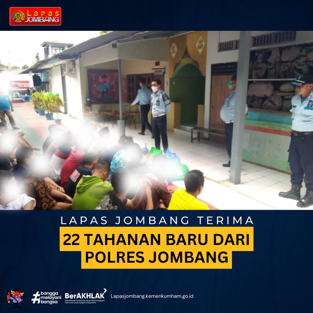 Lapas Jombang Kanwil Kemenkumham Jatim Terima 22 Tahanan dari Polres Jombang (131983)