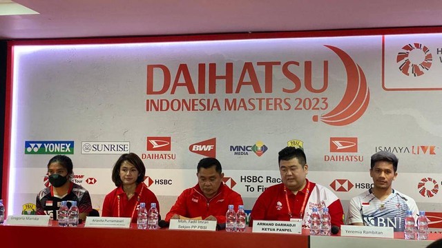 Konferensi pers jelang Indonesia Masters 2023 pada Senin, 23 Januari 2023. Foto: Soni Insan Bagus L/kumparan