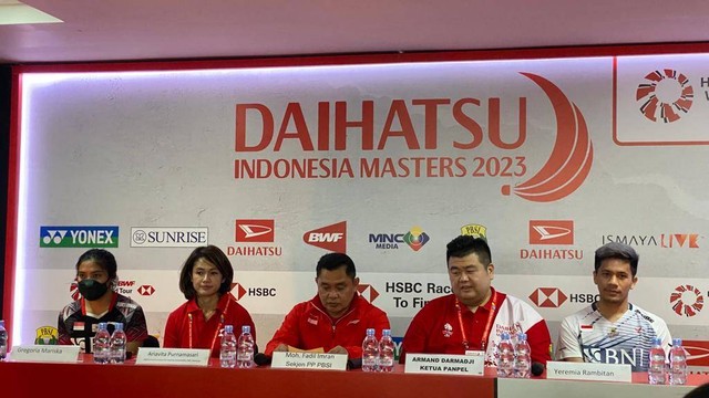 Konferensi pers jelang Indonesia Masters 2023 pada Senin, 23 Januari 2023. Foto: Soni Insan Bagus L/kumparan