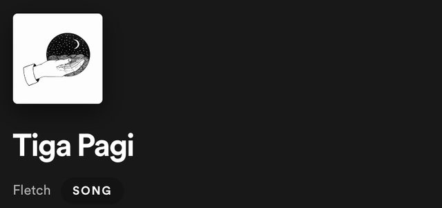 Lagu "Tiga Pagi" yang dibawakan oleh Fletch (Sumber: Dokumentasi Pribadi)