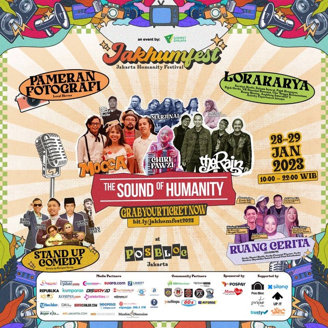 Jakarta Humanity Festival (Jakhumfest) persembahan Dompet Dhuafa hadir pada (Sabtu & Minggu, 28-29 Januari 2023) berlokasi di Pos Bloc, Pasar Baru, Jakarta Pusat. (Dok. Dompet Dhuafa)