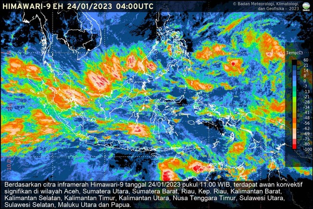 Bibit Siklon 93S menjauh dari indonesia. Dok BMKG