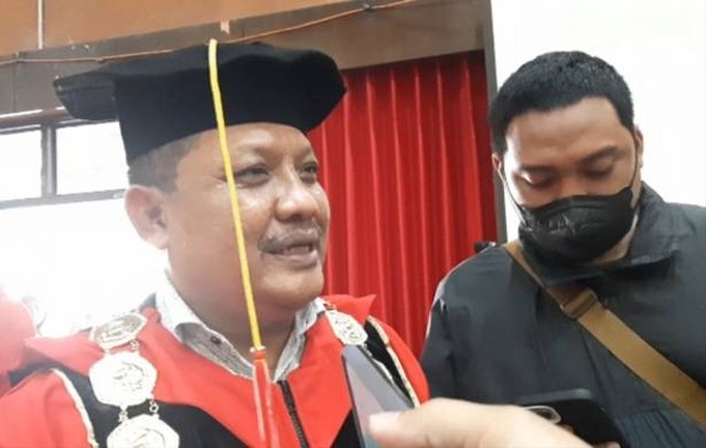 Rektor Untag Surabaya, Prof Dr Mulyanto Nugroho MM CMA CPA. Foto-foto: Amanah Nur Asiah/Basra