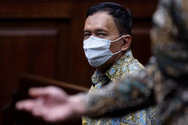 Mantan Direktur Pemeriksaan dan Penagihan Ditjen Pajak Kementerian Keuangan Angin Prayitno Aji menjalani sidang dakwaan di Pengadilan Tipikor, Jakarta Pusat, Selasa (24/1/2023). Foto: Sigid Kurniawan/ANTARA FOTO