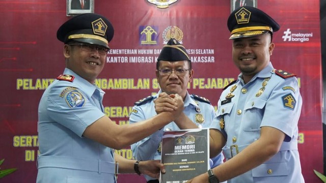 Serah Terima Jabatan Kepala Kantor Imigrasi Kelas III Non TPI Palopo (dok. HumasKAPOLO)