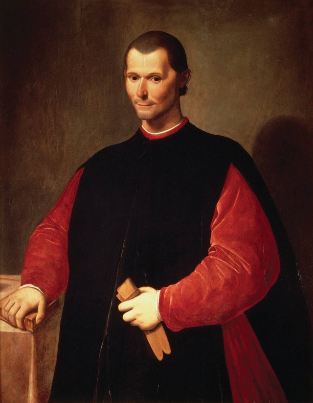 Nicollo Machiavelli; Pemikir politik modern dari Italia (https://id.wikipedia.org/wiki/Niccol%C3%B2_Machiavelli#/media/Berkas:Portrait_of_Niccol%C3%B2_Machiavelli_by_Santi_di_Tito.jpg)