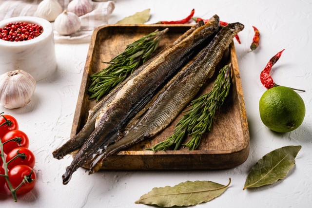 Ilustrasi hidangan ikan lamprey yang mirip belut. Foto: Shutterstock