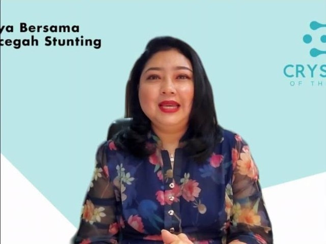 Dr. dr. Dian Pratamastuti, Sp.A., dalam talkshow online bertema 'Upaya Bersama Mencegah Stunting' yang digelar Crystal of the Sea, (25/1).