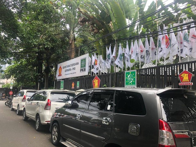 Suasana di Sekber Gerindra-PKB. Foto: Rafyq Panjaitan/kumparan