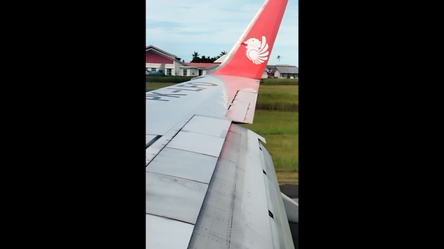 Tangkapan layar atas video penumpang Lion Air.