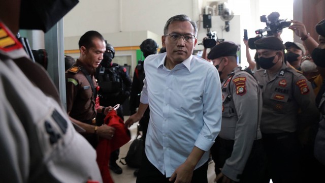 Terdakwa Agus Nurpatria hadiri sidang tuntutan di Pengadilan Negeri Jakarta Selatan, Jumat (27/1/2023). Foto: Jamal Ramadhan/kumparan