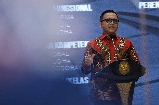 Menteri PANRB Abdullah Azwar Anas dalam Sosialisasi Peraturan Menteri PANRB No. 1/2023 tentang JF, di Jakarta, Jumat (27/01). Foto: KemenPANRB