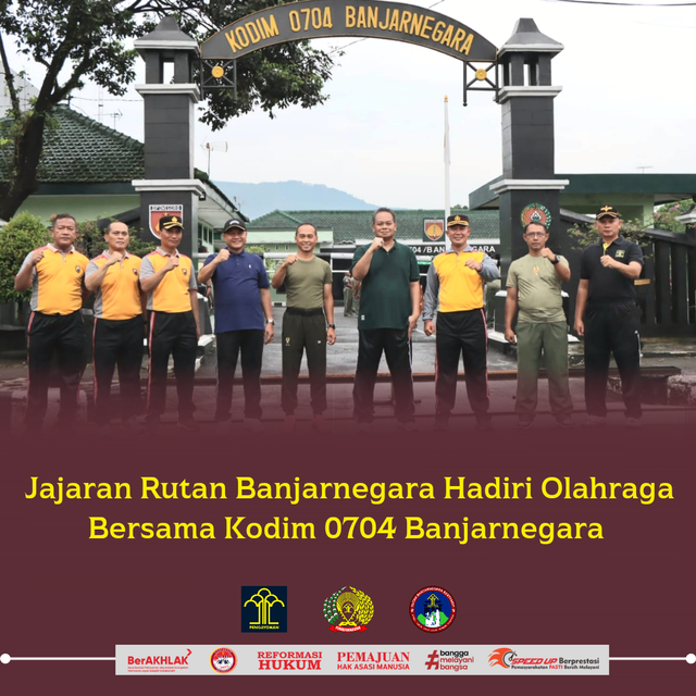 Jajaran Rutan Banjarnegara Hadiri Olahraga Bersama Kodim 0704 Banjarnegara