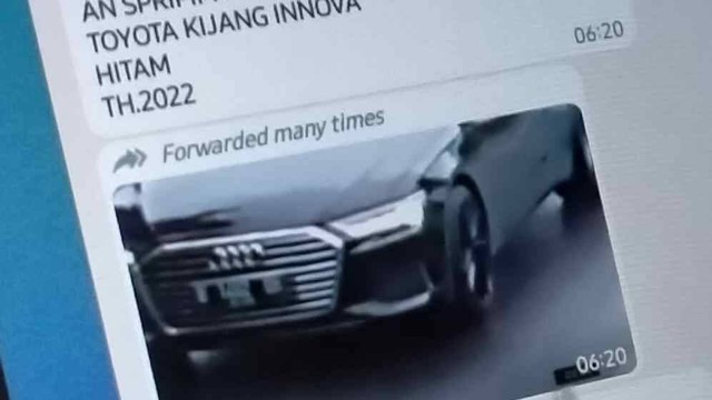 Mobil Audi yang awalnya disebut-sebut mengakibatkan Selvi tewas. Dok: Istimewa.