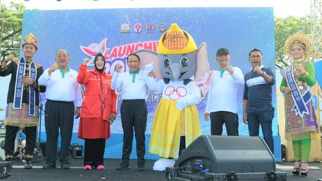 Peluncuran maskot PON XXI untuk eilayah Aceh. Foto: Adpim Aceh