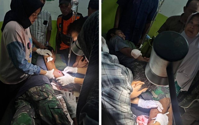 Korban mendapat perawatan medis di Puskesmas Kluet Tengah, Aceh Selatan. Dok. Polisi 
