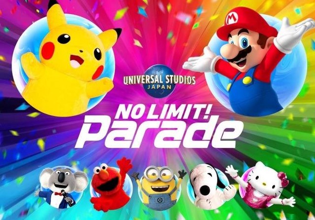 Parade Pokemon dan karakter lain di Universal Studios Japan. Foto: Dok. Universal Studios Japan