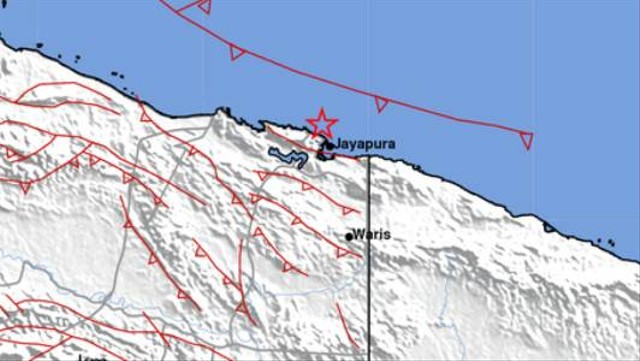 Ilustrsai gempa bumi yang terjadi di Kota Jayapura. Foto: BMKG wilaya V Jayapura 