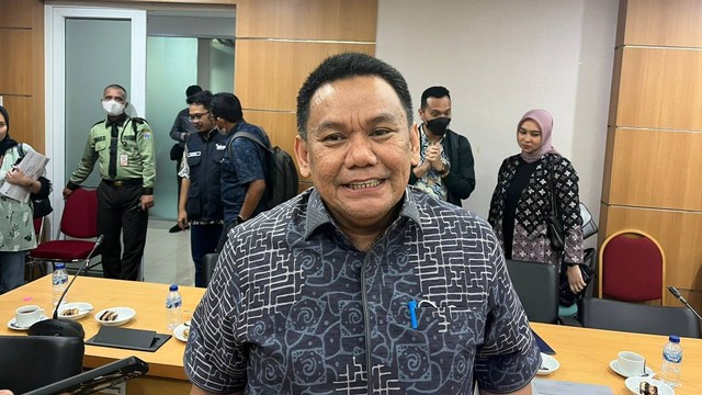 Dirut PT Jakpro Iwan Takwin usai rapat kerja bersama Komisi B DPRD DKI Jakarta, Selasa (31/1/2023). Foto: Haya Syahira/kumparan