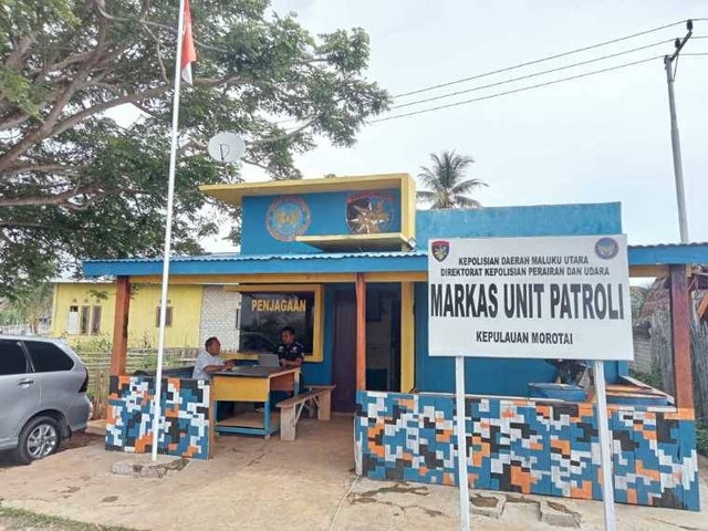 Kantor Polairud Polda Maluku Utara di Pulau Morotai. Foto: Istimewa