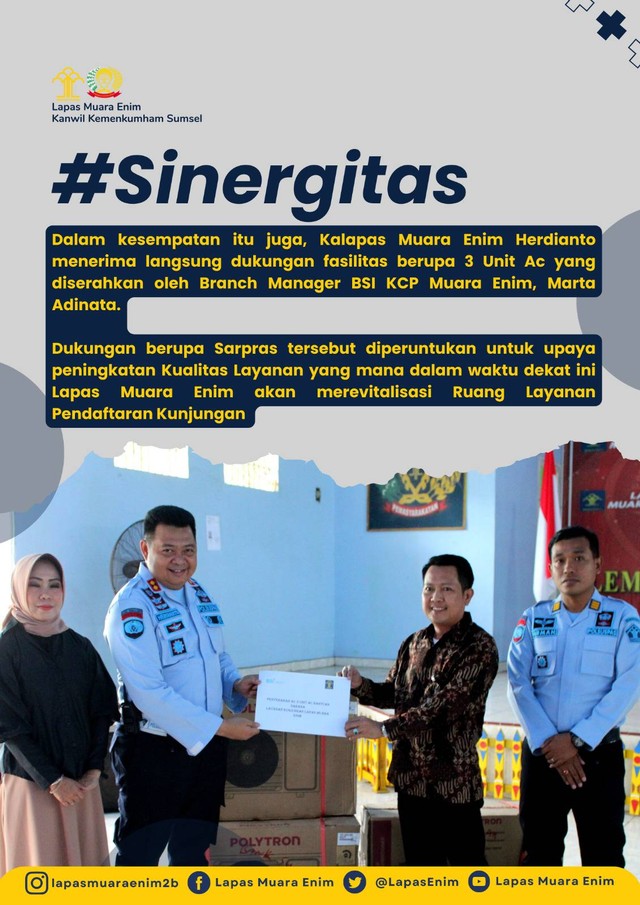 Lapas Muara Enim Lakukan Penandatanganan Kerjasama Dengan Bank Syariah ...