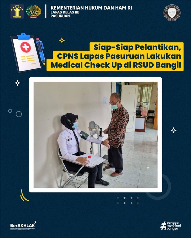 Siap-Siap Pelantikan, CPNS Lapas Pasuruan Lakukan Medical Check Up di RSU Bangil