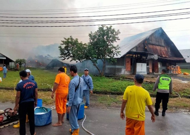 Kandang Ayam PT Japfa Comfeed di Mojokerto Terbakar