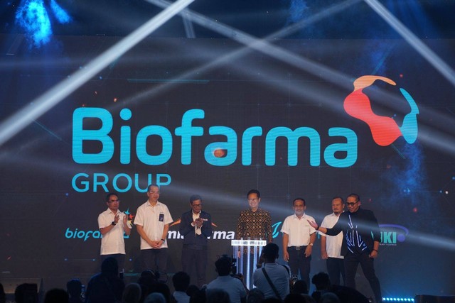 Peluncuran logo baru Bio Farma Group pada rangkaian HUT 3th Holding BUMN Farmasi di Jakarta, 31 Janauri 2023.. Foto: Dok. Istimewa