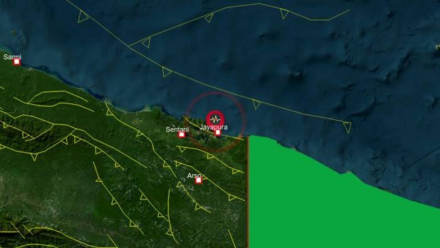 Ilustrasi gempa bumi di Kota Jayapura. Foto: BMKG wilayah V Jayapura