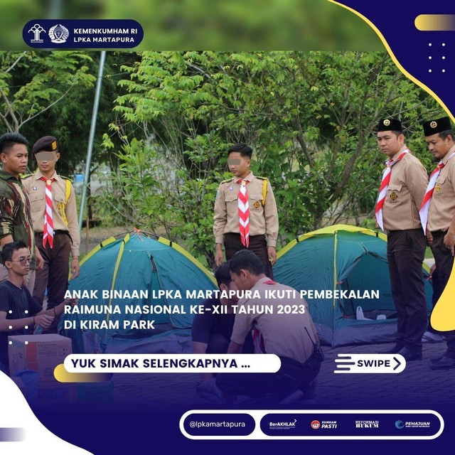 Anak Binaan LPKA Martapura Ikuti Pembekalan Raimuna Nasional Ke-XII Tahun 2023 di Kiram Park