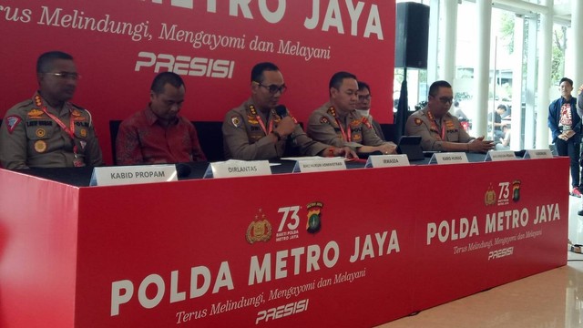 Polda Metro Jaya menyampaikan hasil rekonstruksi kecelakaan yang melibatkan Muhammad Hasya Atallah di ICE BSD Tangerang, Senin (6/2/2023). Foto: Ananta Erlangga/kumparan