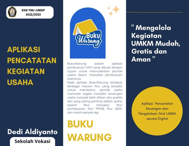 Mekanisme Digitalisasi, Mahasiswa KKN UNDIP Perkenalkan BukuWarung kepada UMKM (1)