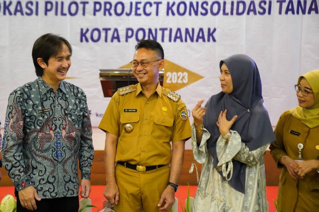 Pontianak menjadi pilot project program konsolidasi tanah pertama BPN. Foto: Dok. Prokopim Pemkot Pontianak