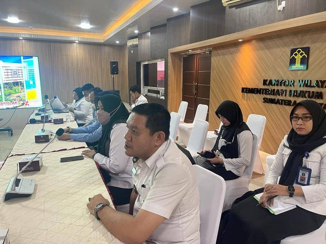Kasubsi Pamlola dan staf kepegawaian Rupbasan Palembang ikuti kegiatan pembinaan dan pendampingan kepegawaian tahun 2023