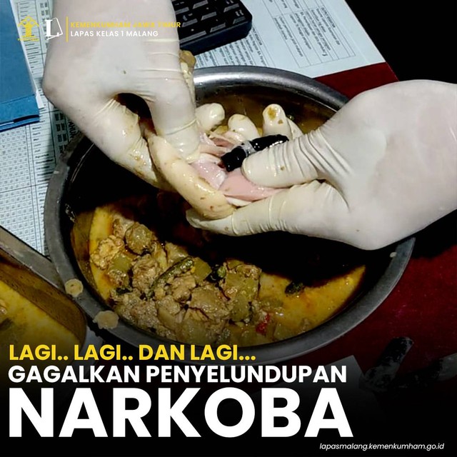 Lapas Kelas I Malang Kembali Lagi Gagalkan Penyelundupan Narkoba | dok.humas