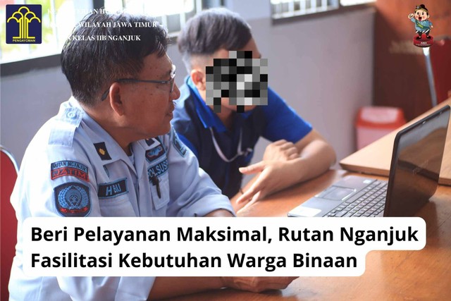 Foto Pegawai Rutan Nganjuk Mendampingi Warga Binaan