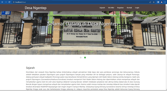 Gambar Website Desa Ngentep