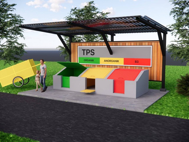 Detail Desain Tempat Pembuangan Sampah Sementara Kole