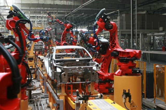 Fasilitas produksi Chery di Wuhu, Anhui, China yang menggunakan optimasi robotik. Foto: dok. Chery International